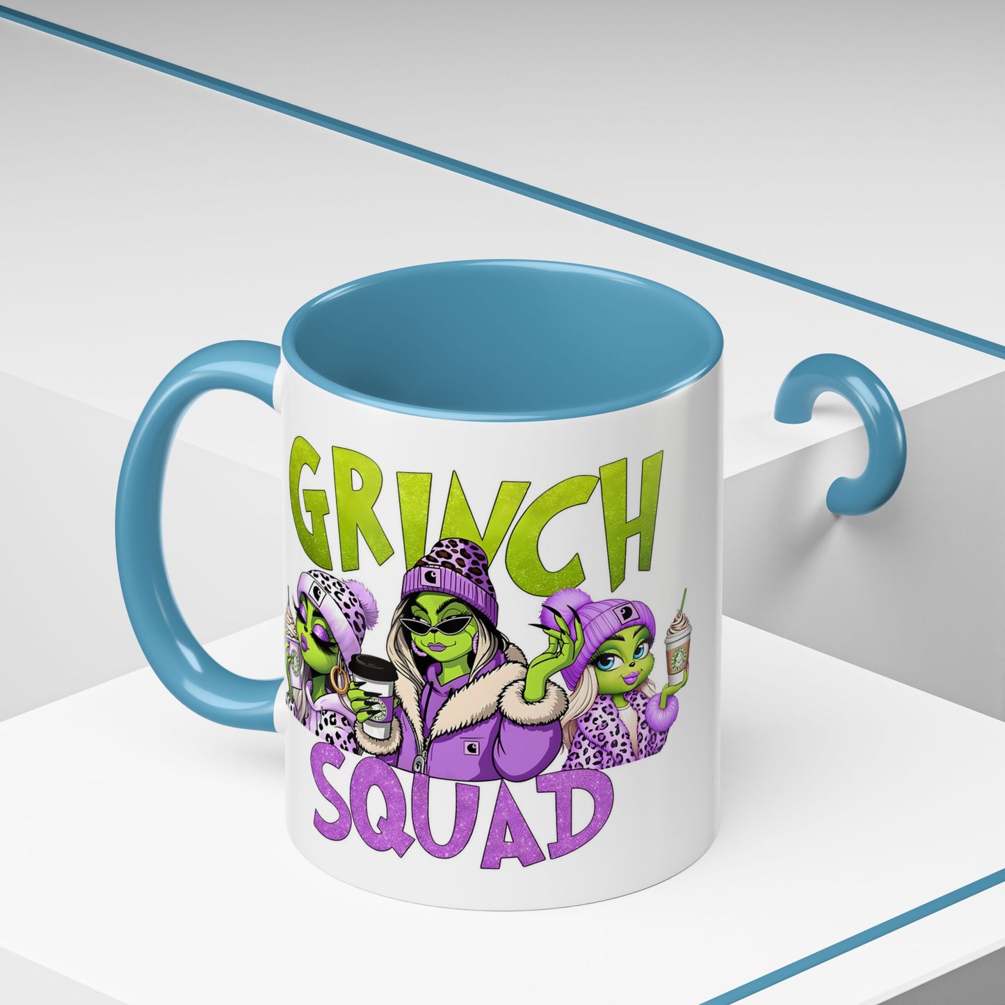 Grinch Squad Coffee Mug — Funny Holiday Green Girl 11/15oz Accent Mug