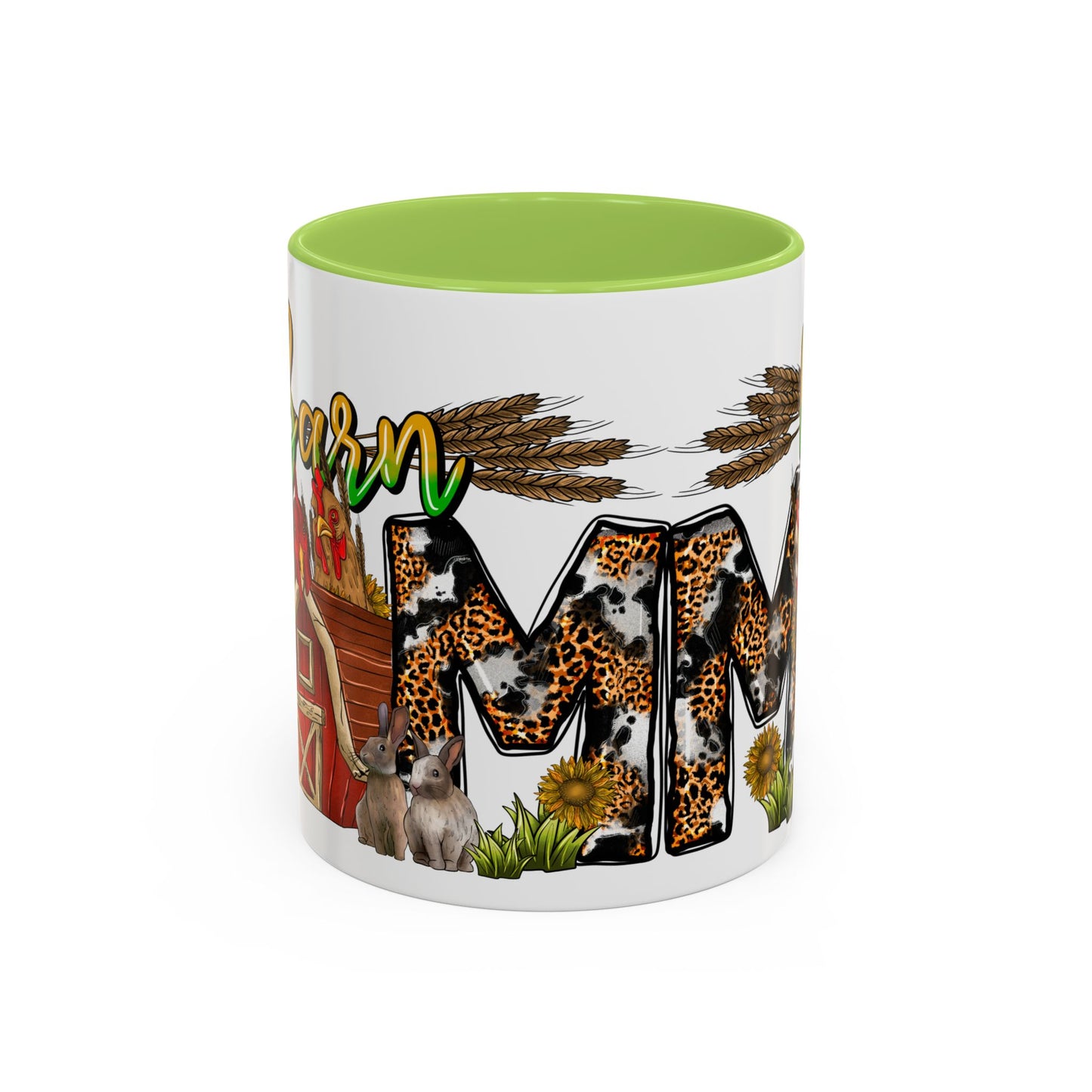 Barn MOM Coffee Mug — Leopard Print Farmhouse Accent Mug (11/15 oz)