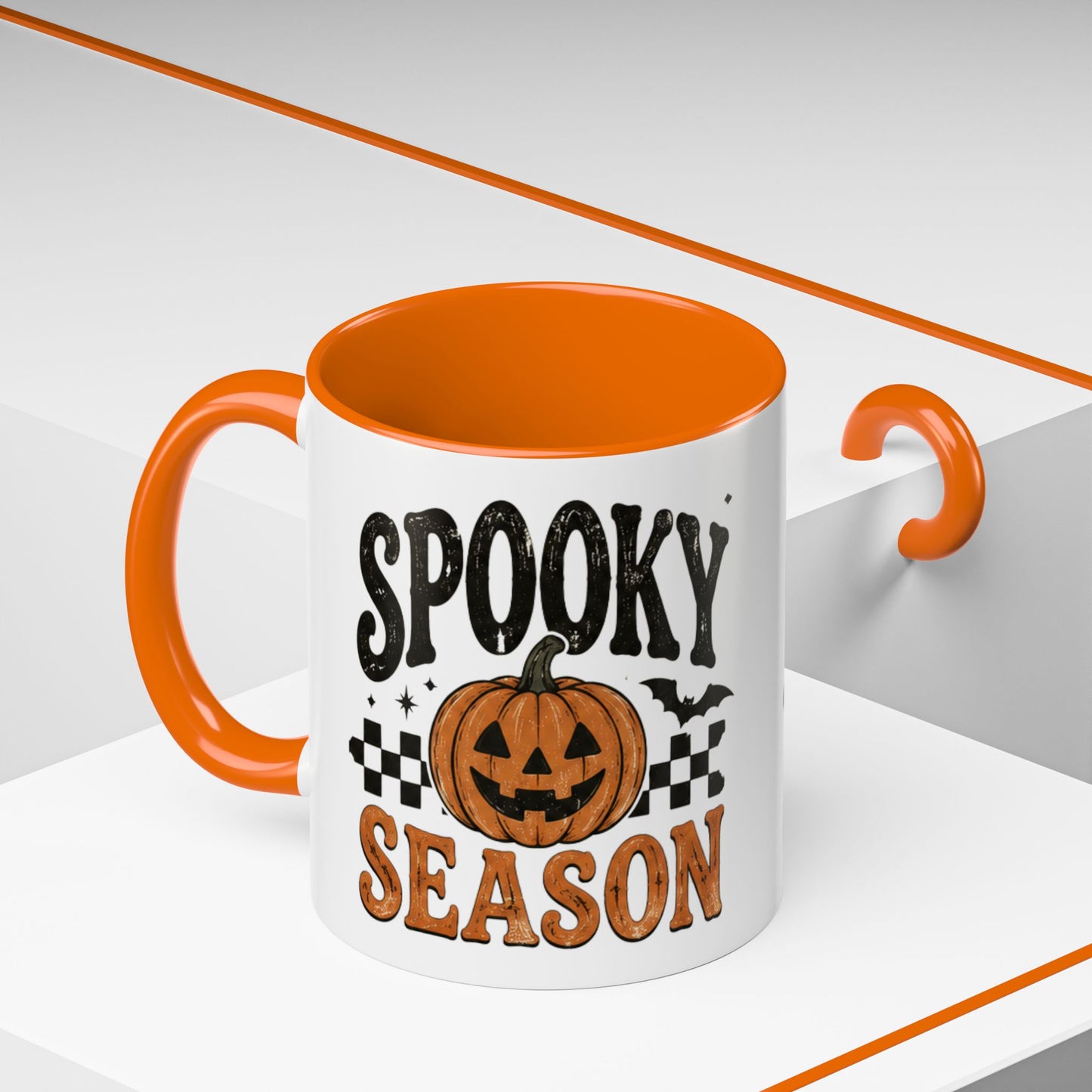 Spooky Season Coffee Mug — Halloween Pumpkin Accent Mug (11/15oz)