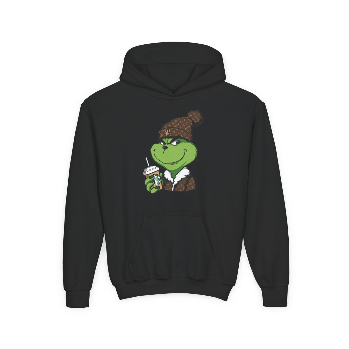 Youth Hoodie — Cozy Frog in Winter Beanie | Cute Kids' Holiday Sweatshirt