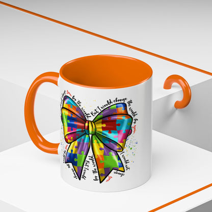 Autism Awareness Puzzle Ribbon Coffee Mug (11/15oz)