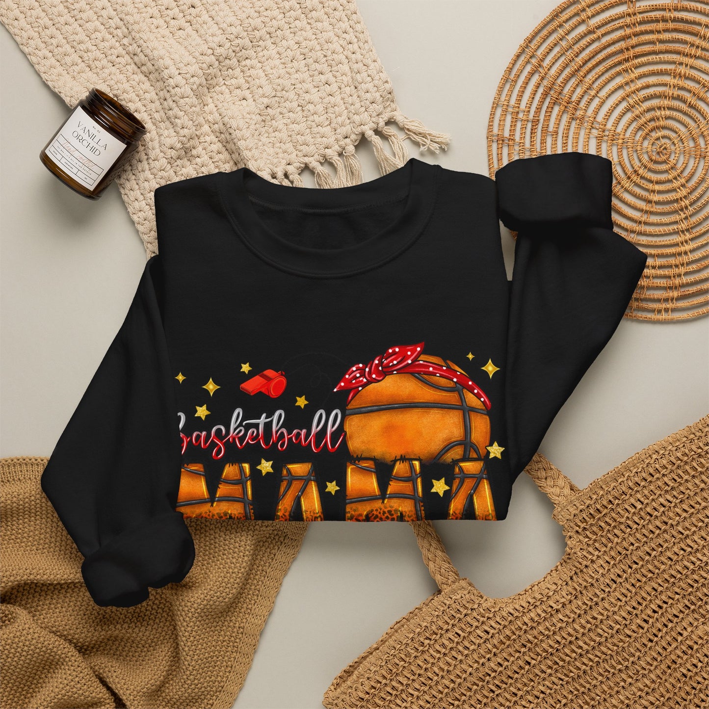 Basketball Mama Sweatshirt — Women's Basketball Mom Crewneck