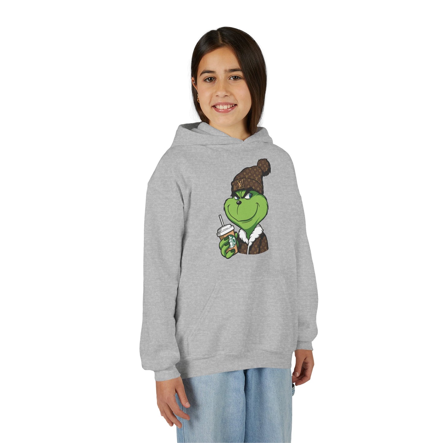 Youth Hoodie — Cozy Frog in Winter Beanie | Cute Kids' Holiday Sweatshirt