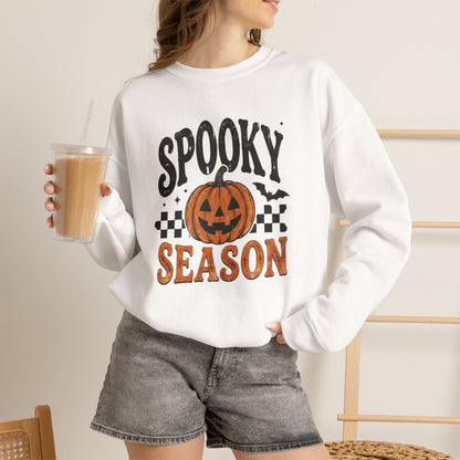 Spooky Season Sweatshirt — Pumpkin Jack-O'-Lantern Halloween Crewneck