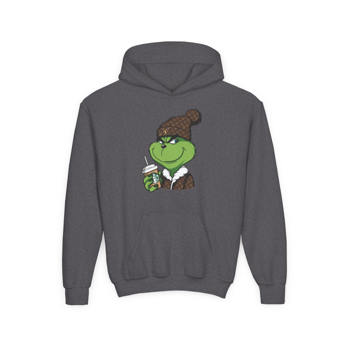 Youth Hoodie — Cozy Frog in Winter Beanie | Cute Kids' Holiday Sweatshirt