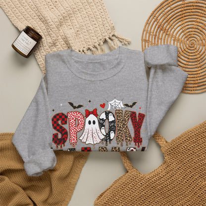 Spooky Mama Sweatshirt — Cute Halloween Ghosts & Pumpkin Graphic