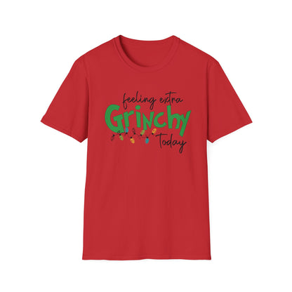 Feeling Extra Grinchy Today T-Shirt — Funny Holiday Christmas Tee with Lights