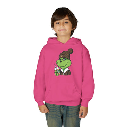Youth Hoodie — Cozy Frog in Winter Beanie | Cute Kids' Holiday Sweatshirt