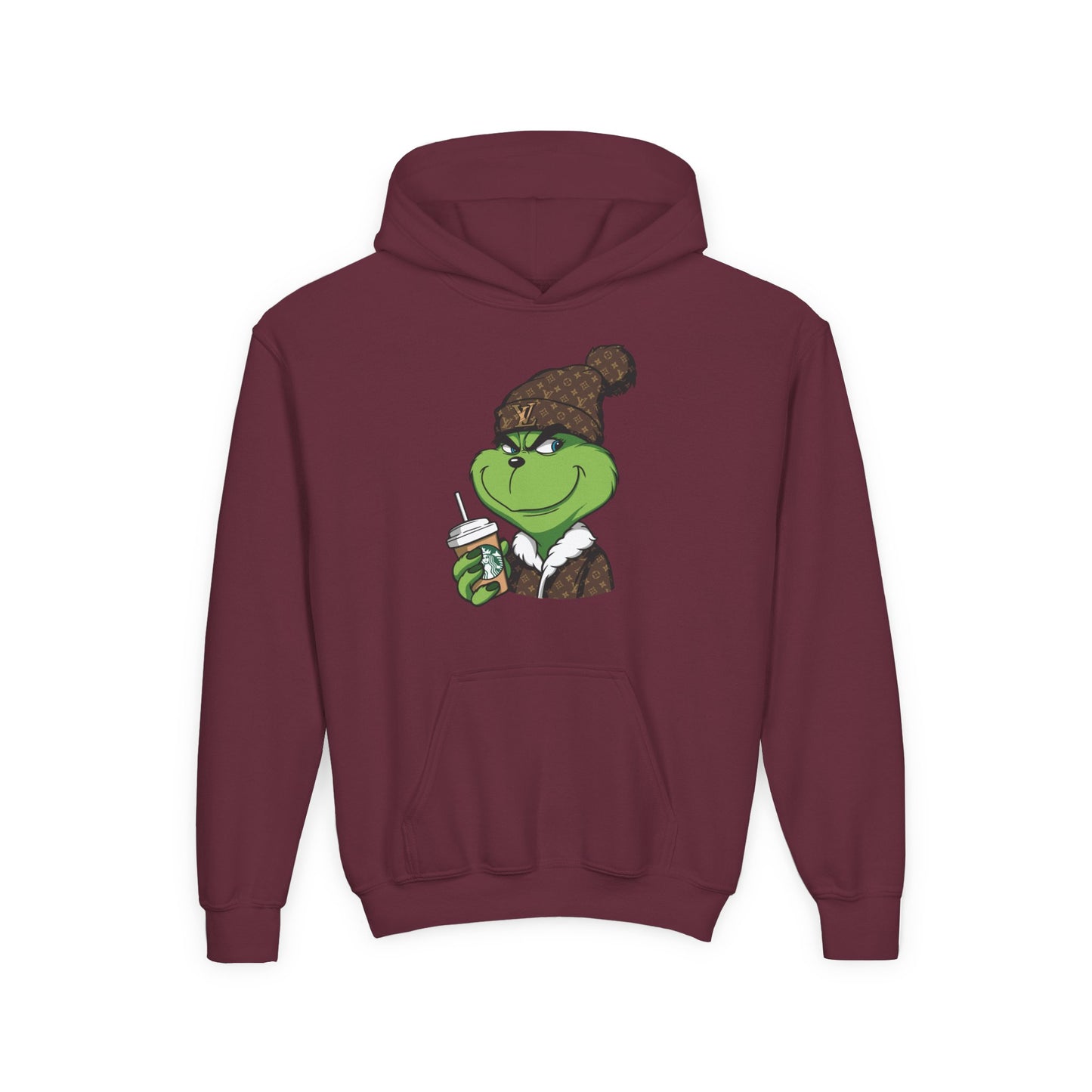 Youth Hoodie — Cozy Frog in Winter Beanie | Cute Kids' Holiday Sweatshirt