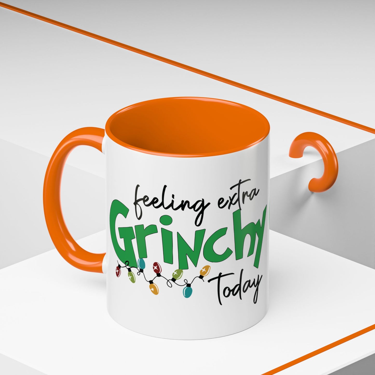 Feeling Extra Grinchy Today Coffee Mug — Holiday Funny Ceramic Mug (11/15oz)