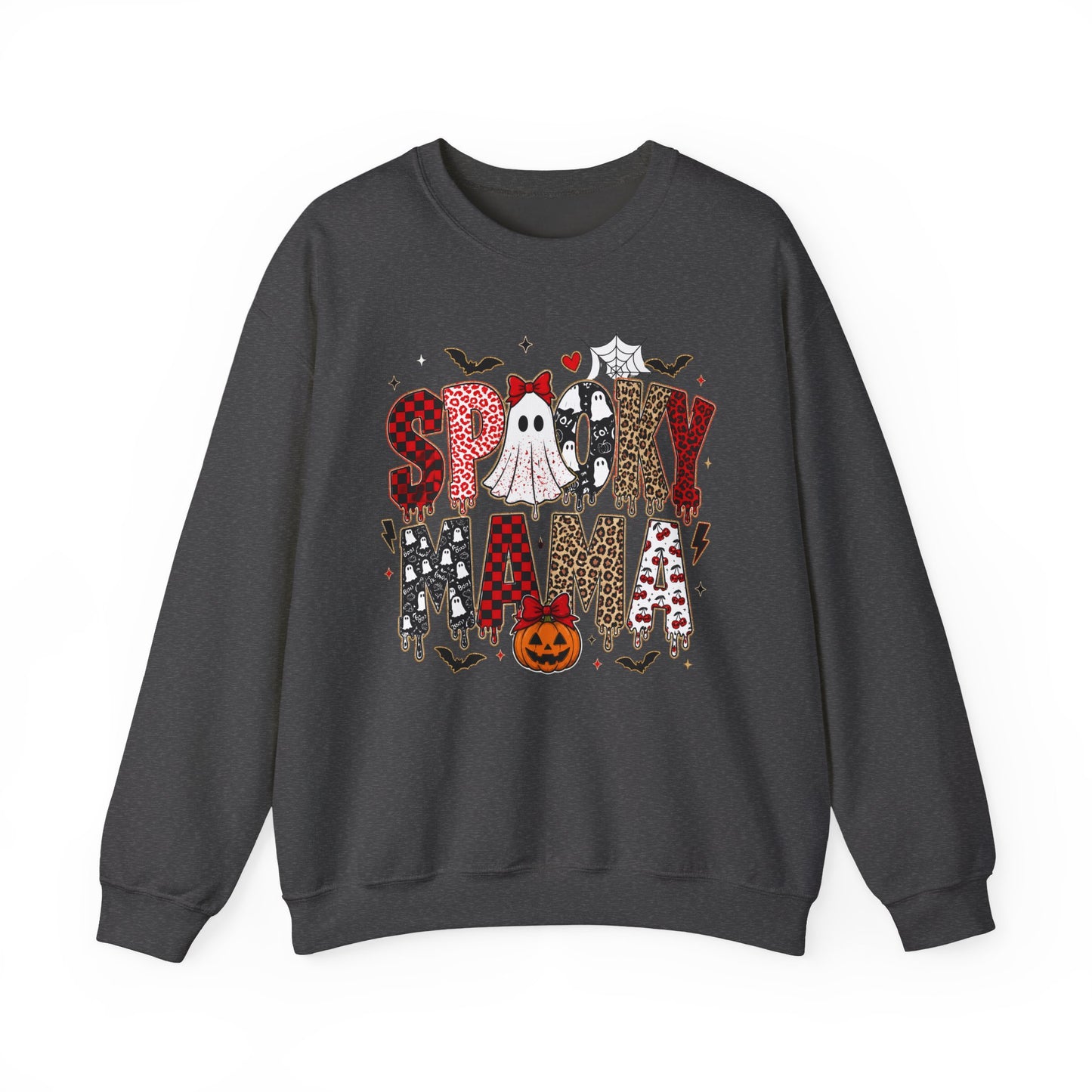 Spooky Mama Sweatshirt — Cute Halloween Ghosts & Pumpkin Graphic