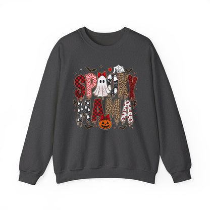 Spooky Mama Sweatshirt — Cute Halloween Ghosts & Pumpkin Graphic