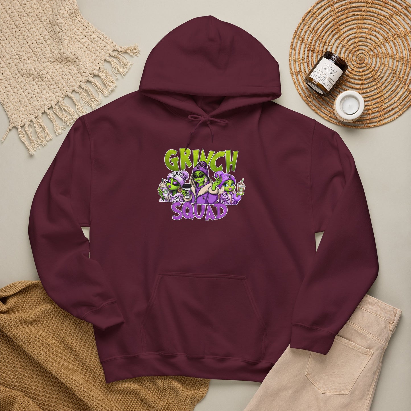 Grinch Squad Hoodie — Funny Holiday Christmas Sweatshirt