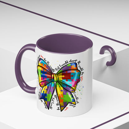 Autism Awareness Puzzle Ribbon Coffee Mug (11/15oz)