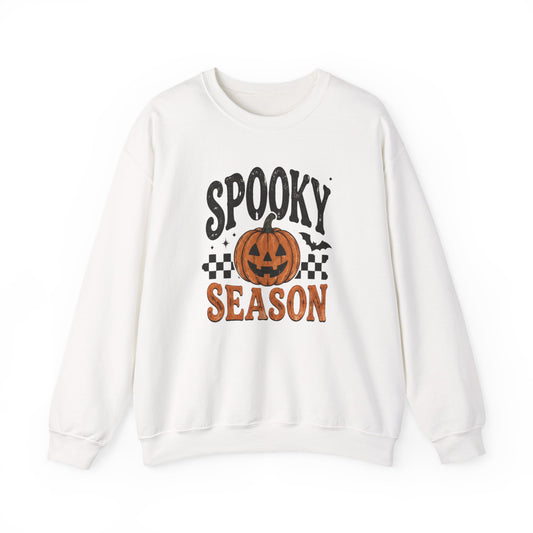 Spooky Season Sweatshirt — Pumpkin Jack-O'-Lantern Halloween Crewneck