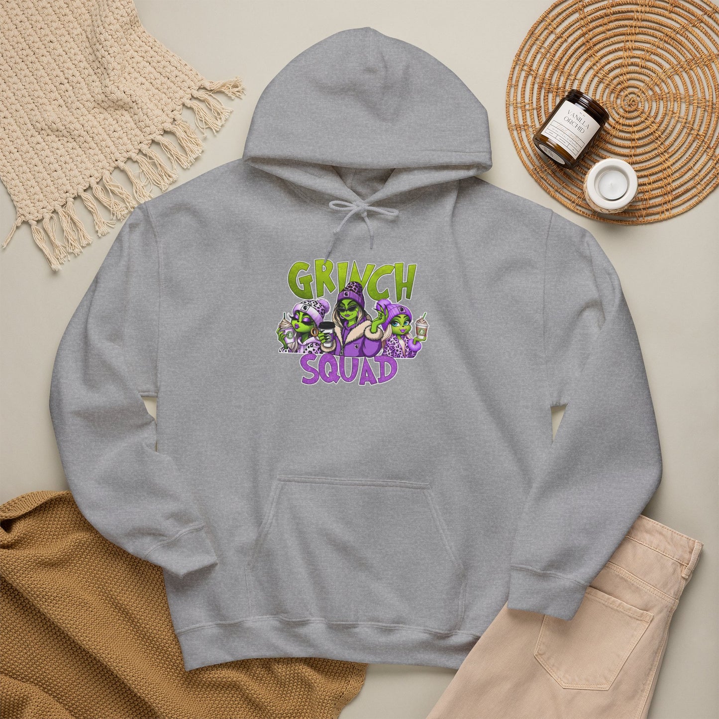 Grinch Squad Hoodie — Funny Holiday Christmas Sweatshirt