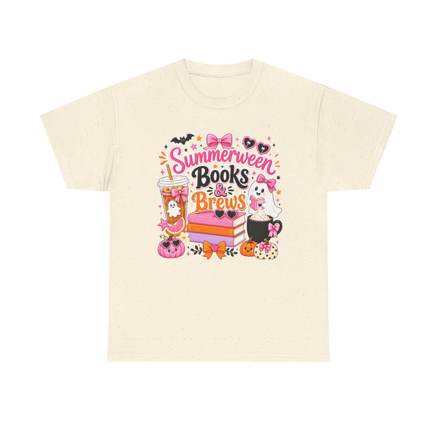 Books & Brews Tee — "Summerween" Cute Halloween Reading Shirt
