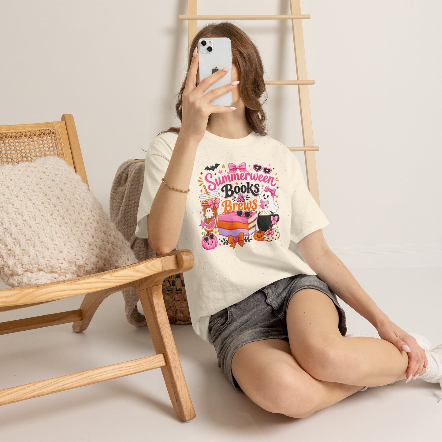 Books & Brews Tee — "Summerween" Cute Halloween Reading Shirt