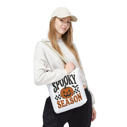 Spooky Season Pumpkin Tote Bag — Halloween Trick-or-Treat Shopper