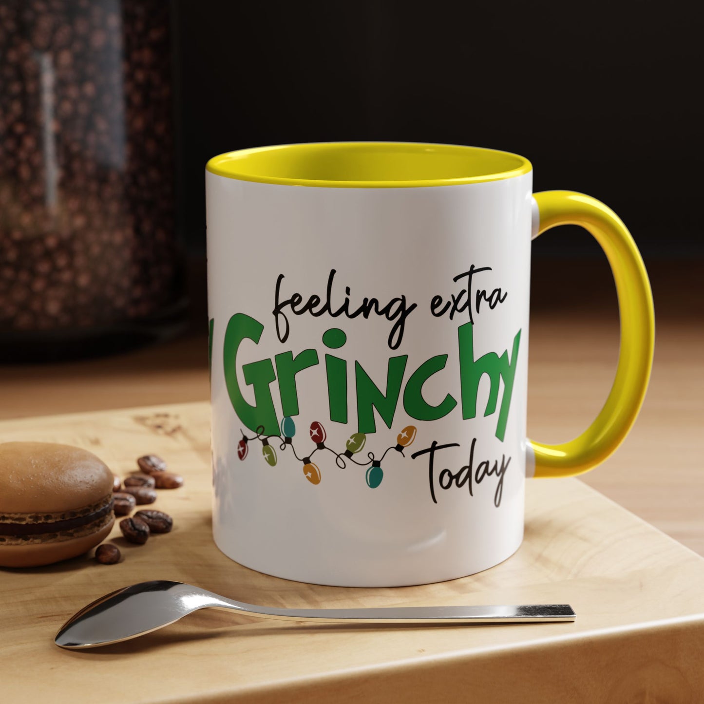 Feeling Extra Grinchy Today Coffee Mug — Holiday Funny Ceramic Mug (11/15oz)