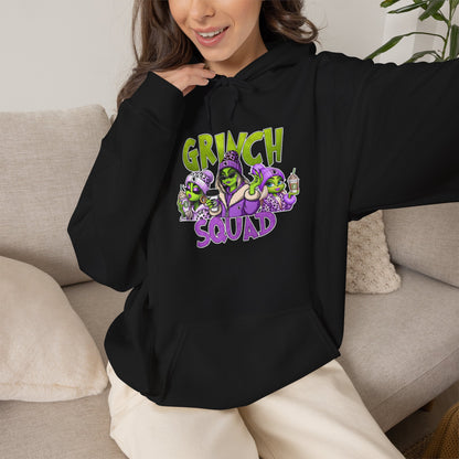 Grinch Squad Hoodie — Funny Holiday Christmas Sweatshirt