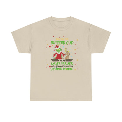 Grinch Christmas Tee — "I Have Anger Issues" Funny Holiday Shirt