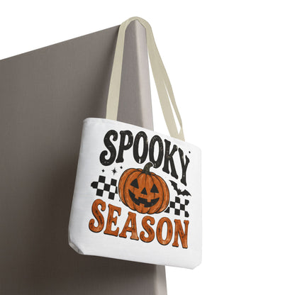 Spooky Season Pumpkin Tote Bag — Halloween Trick-or-Treat Shopper