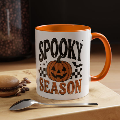 Spooky Season Coffee Mug — Halloween Pumpkin Accent Mug (11/15oz)