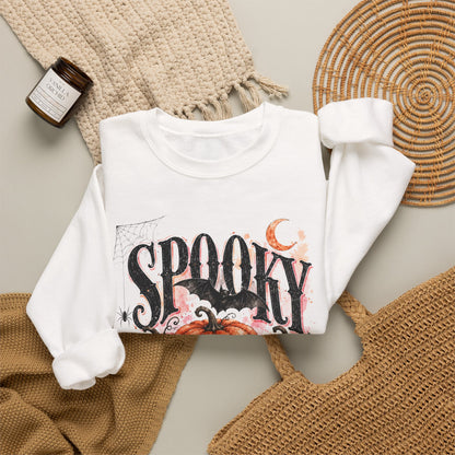 "Spooky Season" Pumpkin Halloween Graphic Crewneck Sweatshirt