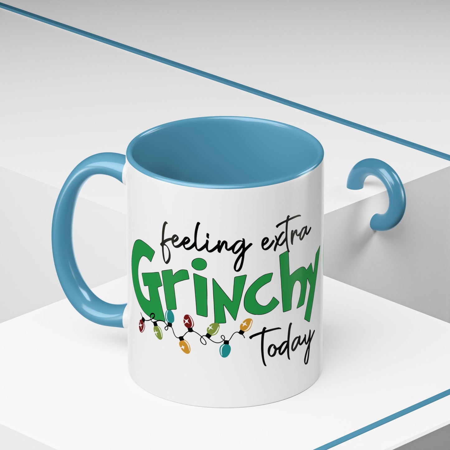 Feeling Extra Grinchy Today Coffee Mug — Holiday Funny Ceramic Mug (11/15oz)