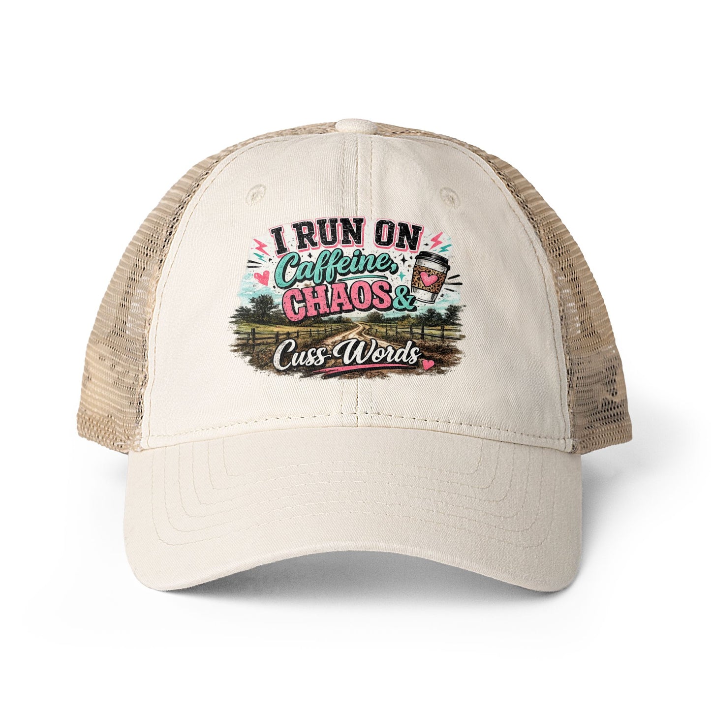 Women's Washed Mesh-Back Cap