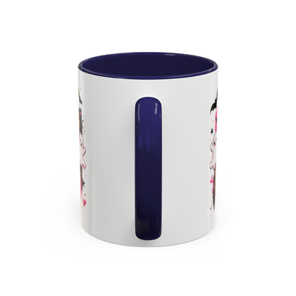 Halloween Pink Pumpkin Coffee Mug — Cute Ghosts & Bow Accent Mug (11/15oz)