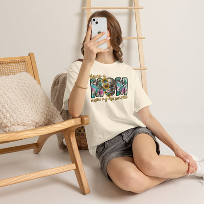 Mom Floral Graphic Tee – "Being a Mom Makes My Life an Adventure"
