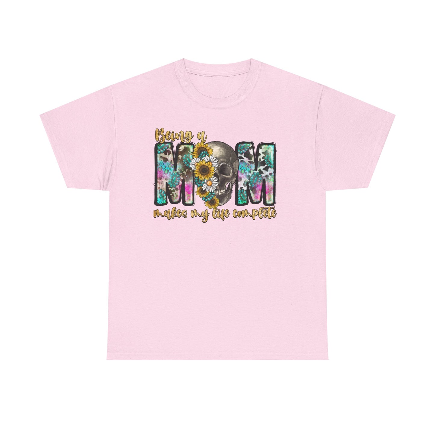 Mom Floral Graphic Tee – "Being a Mom Makes My Life an Adventure"