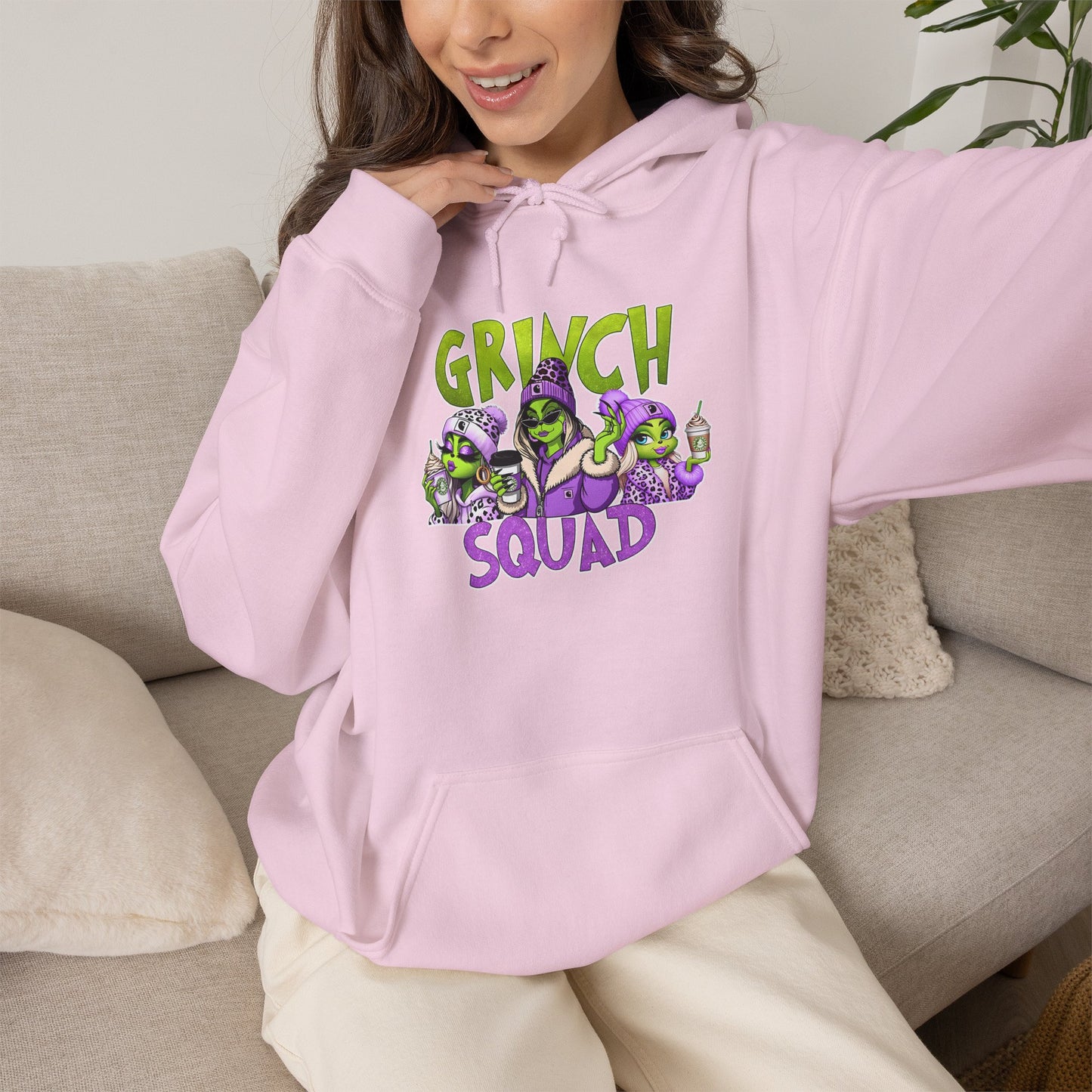 Grinch Squad Hoodie — Funny Holiday Christmas Sweatshirt