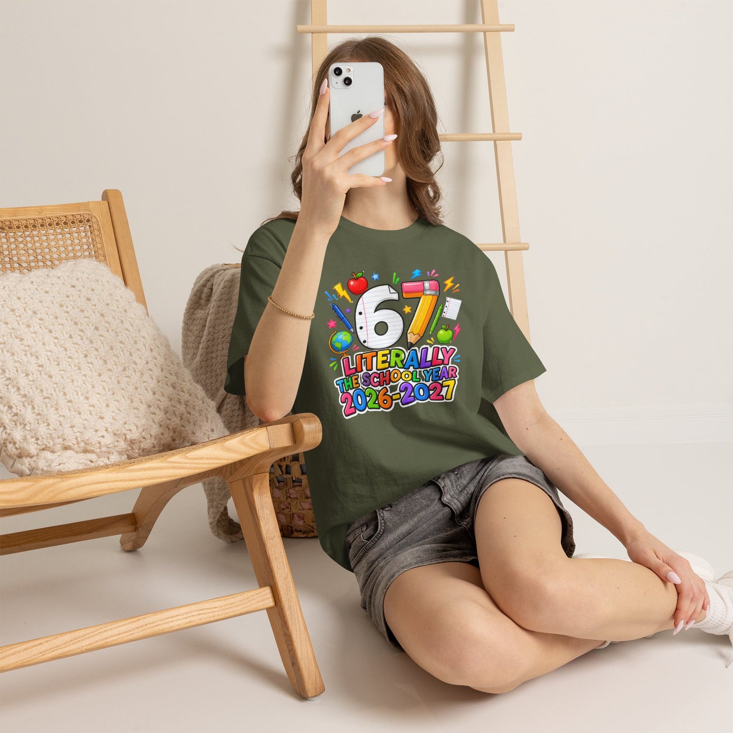 Teacher – "Literally the School Year 2026–2027" Colorful Back-to-School Tee