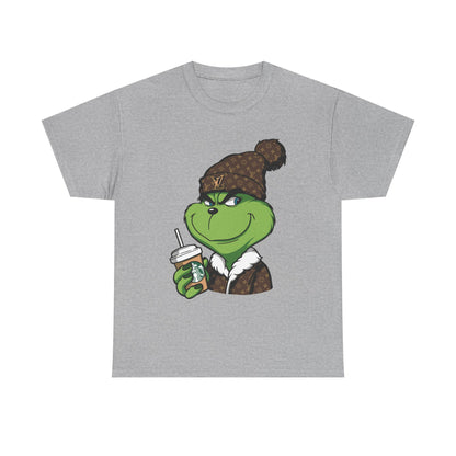 Grinch Winter Beanie Tee — Cozy Holiday Grinch with Hot Cocoa T-Shirt
