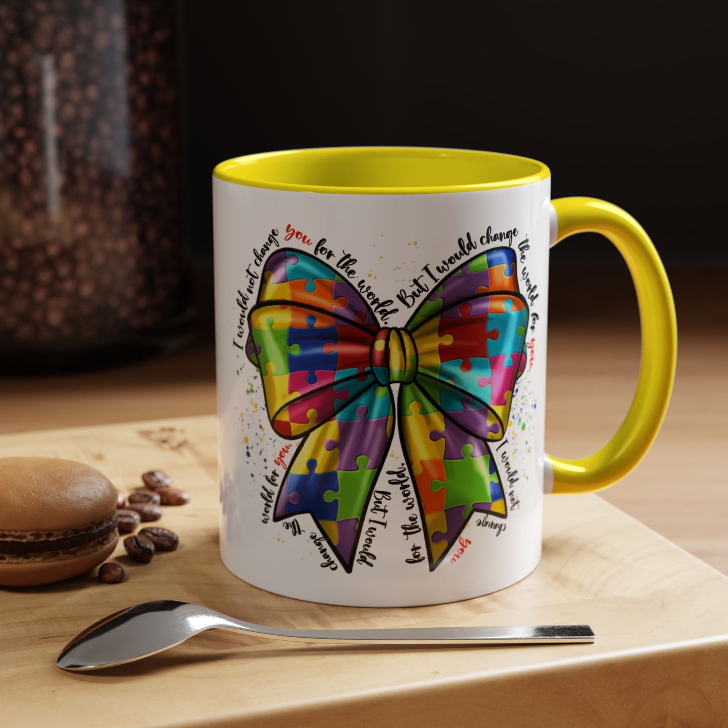 Autism Awareness Puzzle Ribbon Coffee Mug (11/15oz)