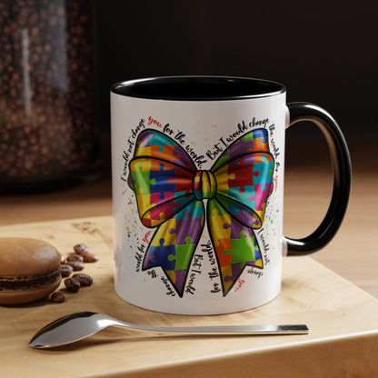 Autism Awareness Puzzle Ribbon Coffee Mug (11/15oz)
