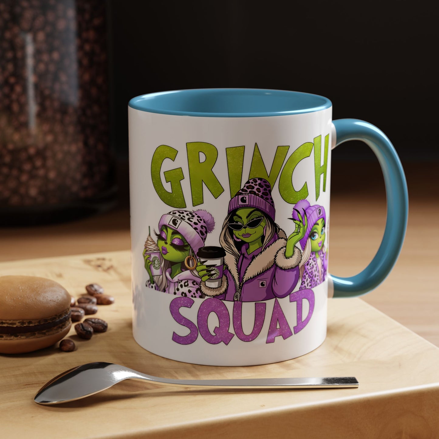 Grinch Squad Coffee Mug — Funny Holiday Green Girl 11/15oz Accent Mug