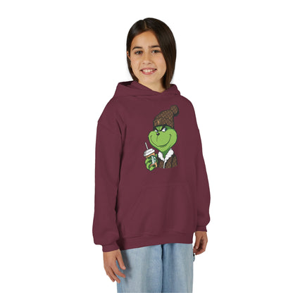 Youth Hoodie — Cozy Frog in Winter Beanie | Cute Kids' Holiday Sweatshirt