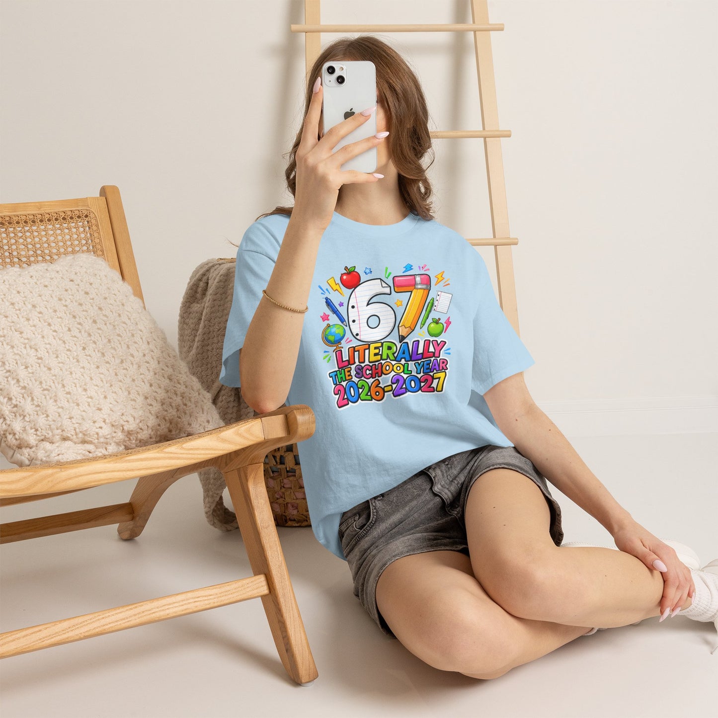 Teacher – "Literally the School Year 2026–2027" Colorful Back-to-School Tee