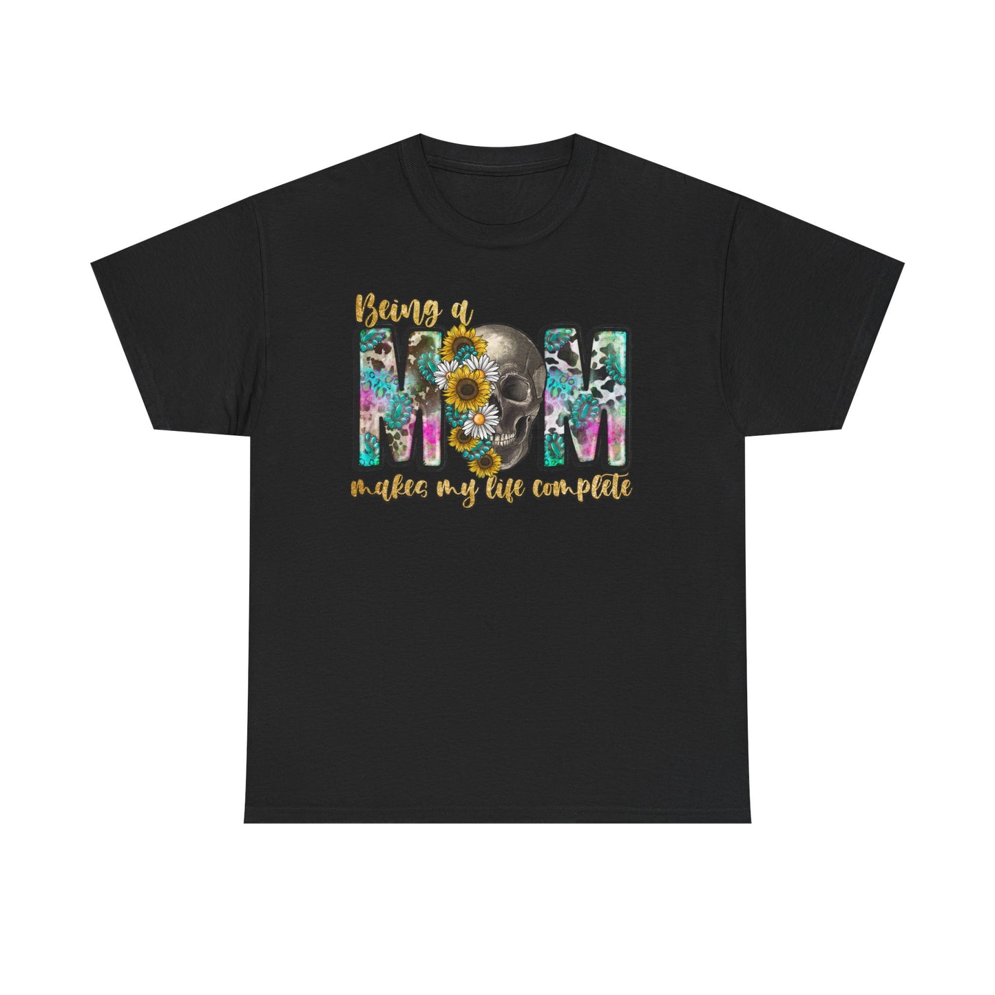 Mom Floral Graphic Tee – "Being a Mom Makes My Life an Adventure"