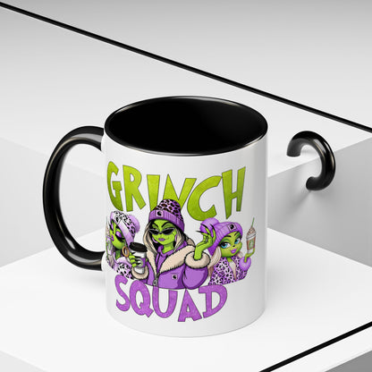Grinch Squad Coffee Mug — Funny Holiday Green Girl 11/15oz Accent Mug