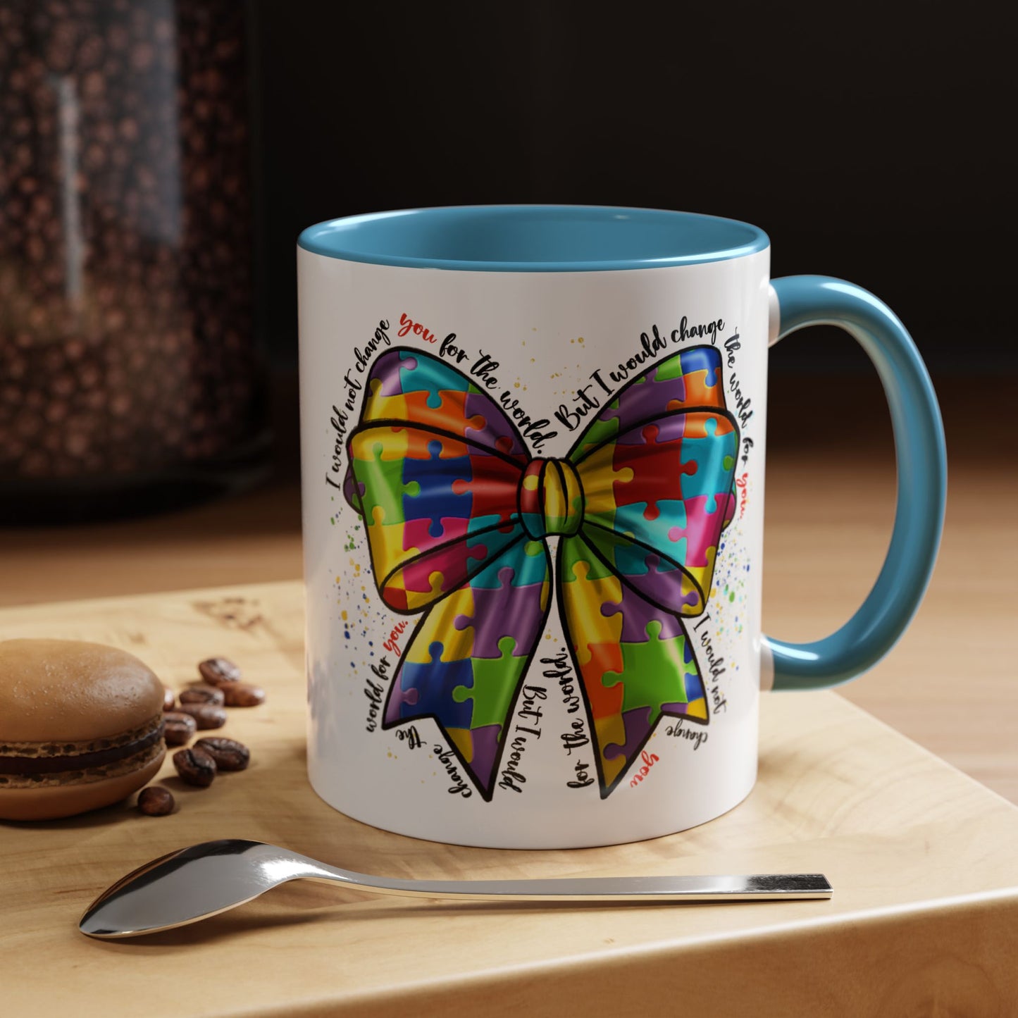Autism Awareness Puzzle Ribbon Coffee Mug (11/15oz)