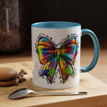 Autism Awareness Puzzle Ribbon Coffee Mug (11/15oz)
