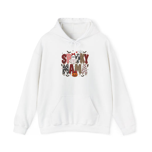 Spooky Mama Hoodie - Cute Halloween Mom Sweatshirt with Pumpkin & Ghosts
