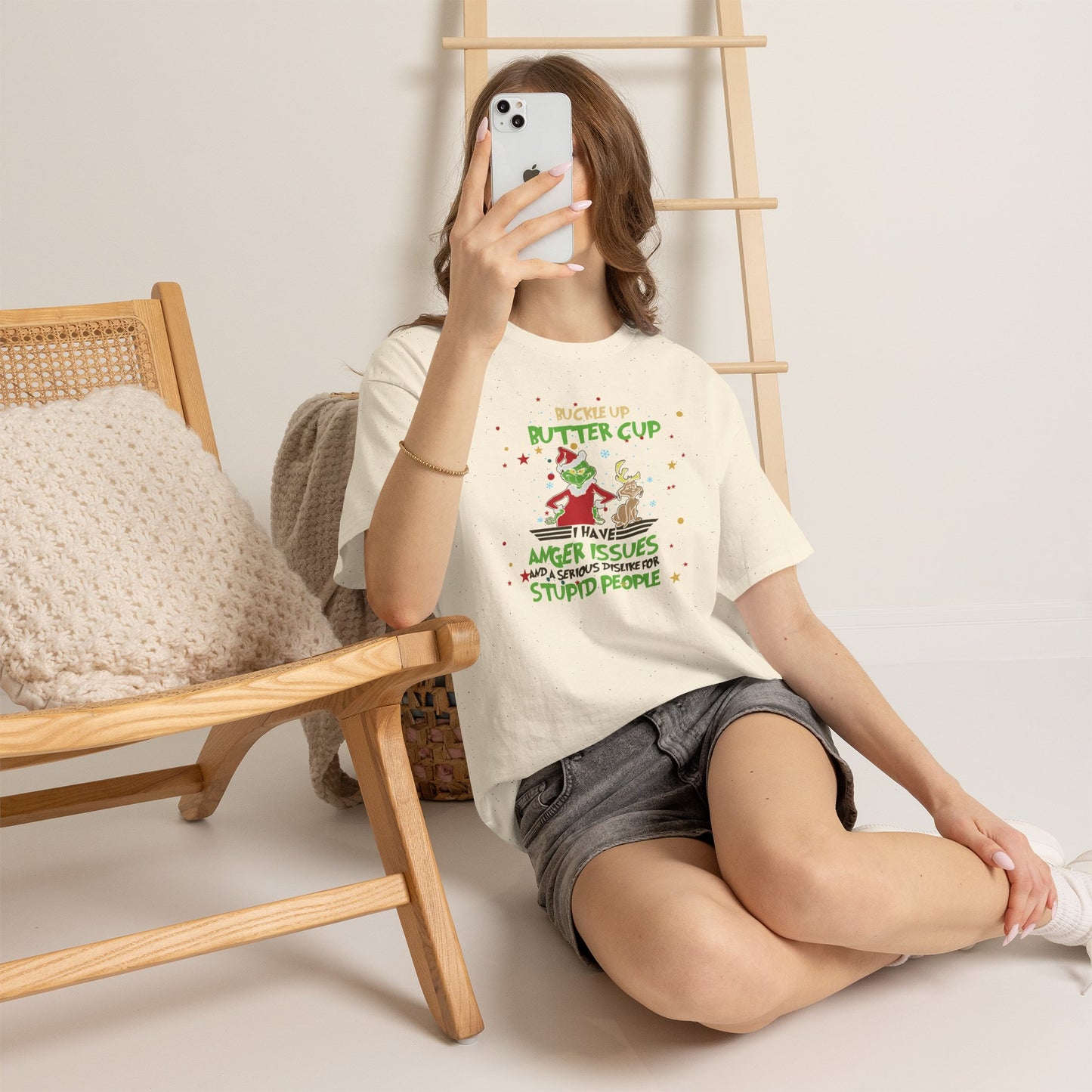 Grinch Christmas Tee — "I Have Anger Issues" Funny Holiday Shirt