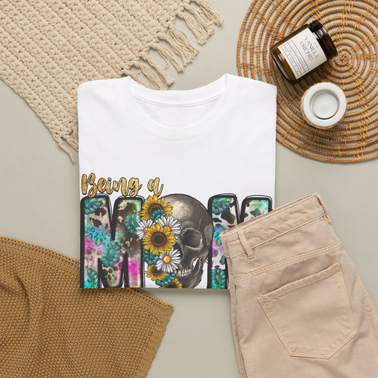 Mom Floral Graphic Tee – "Being a Mom Makes My Life an Adventure"