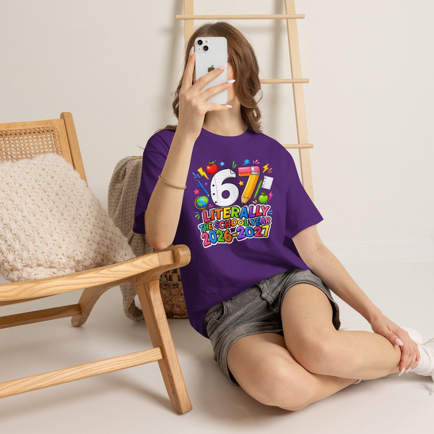 Teacher – "Literally the School Year 2026–2027" Colorful Back-to-School Tee